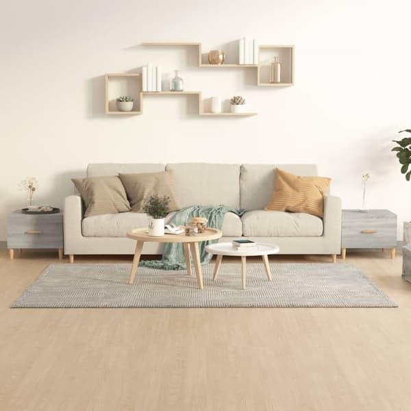 vidaXL sofaborde 2 stk. 50x50x40 cm konstrueret træ grå sonoma-eg -  Sofaborde