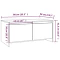 Miniatyrbild 9 av 9: vidaXL Soffbord rökfärgad ek 90x50x41,5 cm konstruerat trä -  Soffbord