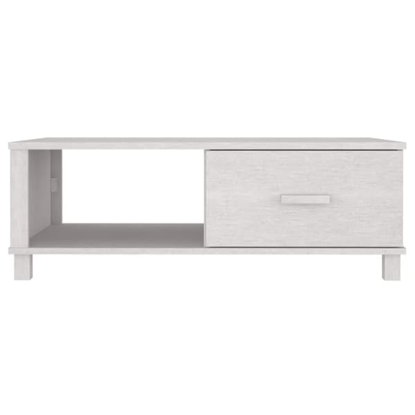 vidaXL sofabord HAMAR 100x55x35 cm massivt fyrretræ hvid - Sofaborde