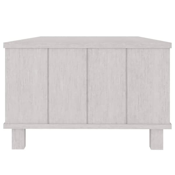 vidaXL sofabord HAMAR 100x55x35 cm massivt fyrretræ hvid - Sofaborde