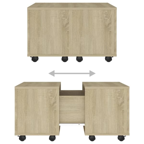 vidaXL Soffbord sonoma-ek 60x60x38 cm spånskiva - Soffbord