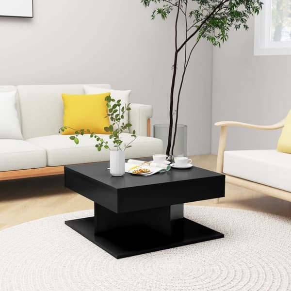 vidaXL Soffbord svart 57x57x30 cm spånskiva -  Soffbord