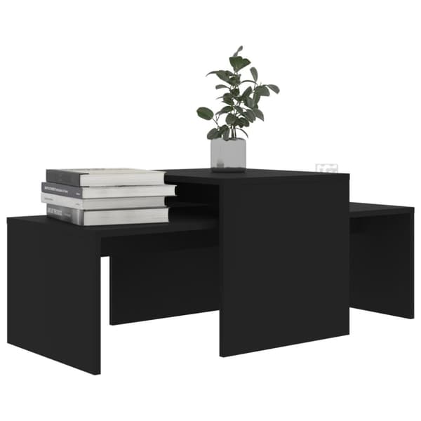 vidaXL Soffbord set svart 100x48x40 cm konstruerat trä - Soffbord