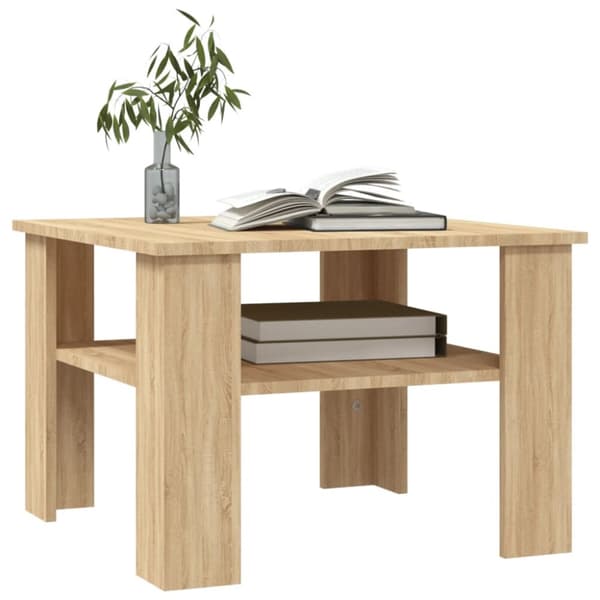 vidaXL Soffbord sonoma-ek 60x60x42 cm konstruerat trä - Soffbord