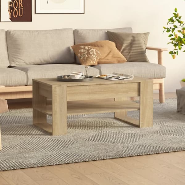 vidaXL sofabord 102x55x45 cm konstrueret træ sonoma-eg -  Sofaborde
