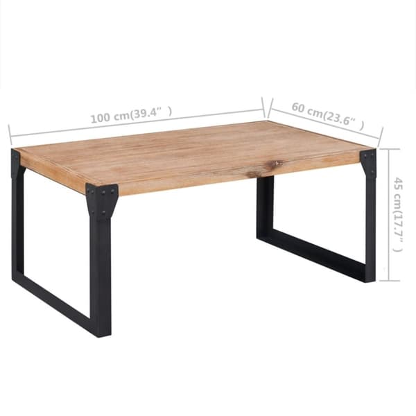 vidaXL Kahvipöytä Täysi Akaasiapuu 100x60x45 cm - Kahvipöydät