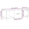 Miniatyrbillede 11 af 11: vidaXL sofabord 102x50x40 cm konstrueret træ brun egetræsfarve -  Sofaborde