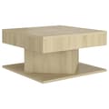 Miniatyrbillede 3 af 6: vidaXL sofabord 57x57x30 cm cm spånplade sonoma-eg -  Sofaborde