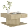 Miniatyrbillede 5 af 6: vidaXL sofabord 57x57x30 cm cm spånplade sonoma-eg -  Sofaborde