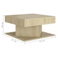 Miniatyrbillede 6 af 6: vidaXL sofabord 57x57x30 cm cm spånplade sonoma-eg -  Sofaborde