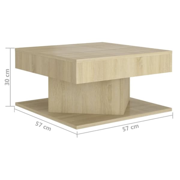 vidaXL sofabord 57x57x30 cm cm spånplade sonoma-eg -  Sofaborde
