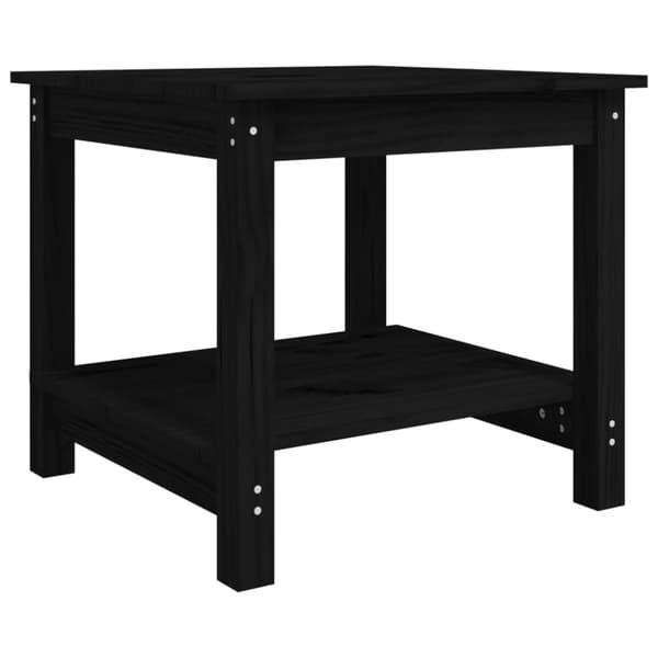 vidaXL Soffbord svart 50x50x45 cm massivt furu - Soffbord