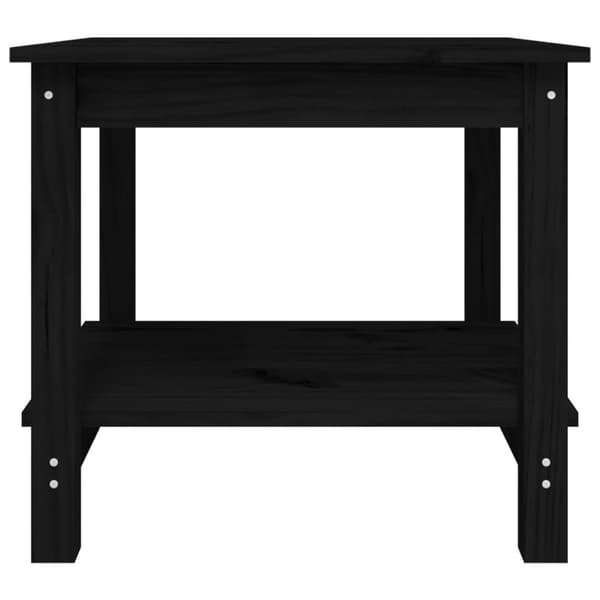 vidaXL Soffbord svart 50x50x45 cm massivt furu - Soffbord
