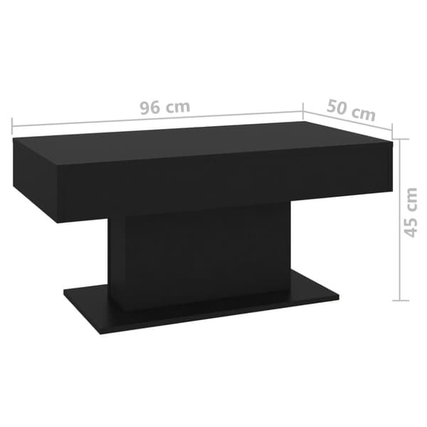 vidaXL Soffbord svart 96x50x45 cm konstruerat trä - Soffbord
