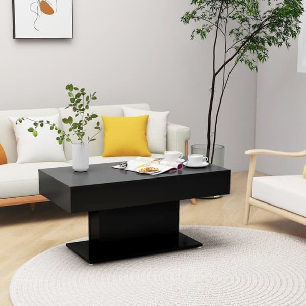 vidaXL Soffbord svart 96x50x45 cm konstruerat trä -  Soffbord