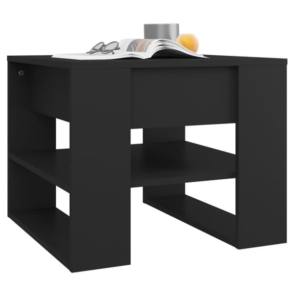 vidaXL Soffbord svart 55,5x55x45 cm konstruerat trä - Soffbord