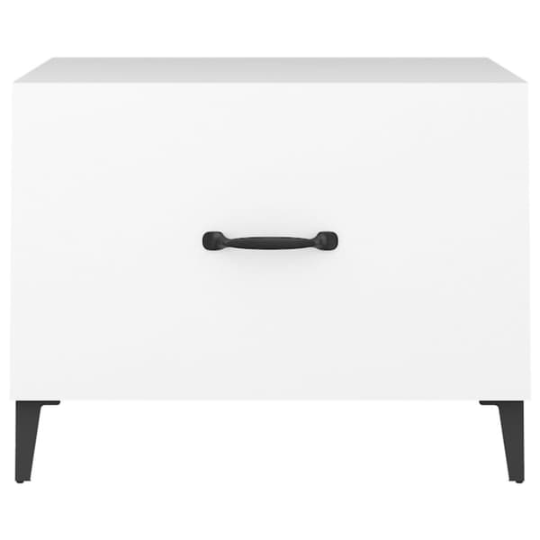vidaXL sofabord med metalben 2 stk. 50x50x40 cm hvid -  Sofaborde