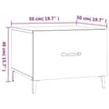 Miniatyrbillede 11 af 11: vidaXL sofabord med metalben 2 stk. 50x50x40 cm hvid -  Sofaborde