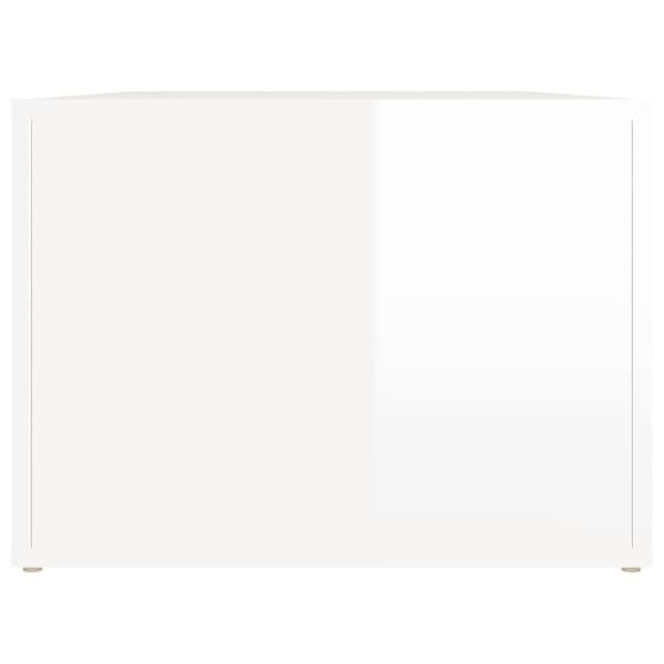 vidaXL Soffbord vit högglans 80x50x36 cm konstruerat trä - Soffbord