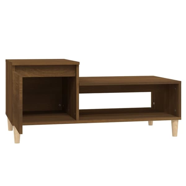 vidaXL sofabord 100x50x45 cm konstrueret træ brun egetræsfarve - Sofaborde