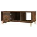 Miniatyrbillede 5 af 11: vidaXL sofabord 102x50x40 cm konstrueret træ røget egetræsfarve -  Sofaborde