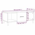 Miniatyrbillede 11 af 11: vidaXL sofabord 102x50x40 cm konstrueret træ røget egetræsfarve -  Sofaborde