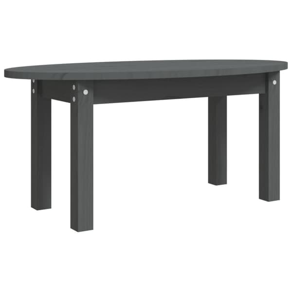 vidaXL sofabord 80x40x35 cm massivt fyrretræ grå -  Sofaborde