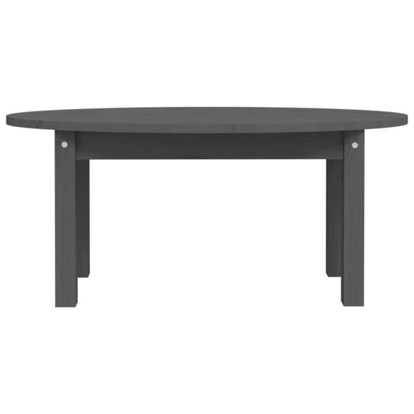 vidaXL sofabord 80x40x35 cm massivt fyrretræ grå - Sofaborde
