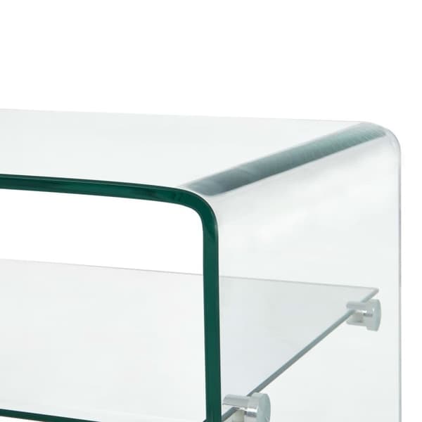 vidaXL Soffbord genomskinlig 98x45x31 cm härdat glas -  Soffbord