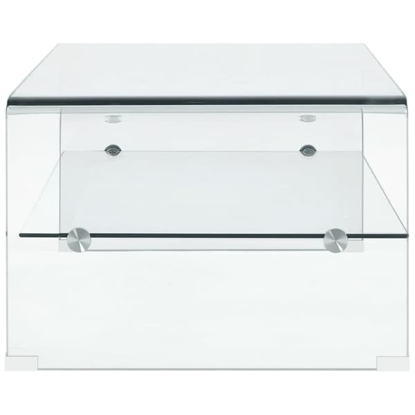 vidaXL Soffbord genomskinlig 98x45x31 cm härdat glas -  Soffbord