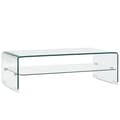 Miniatyrbild 1 av 6: vidaXL Soffbord genomskinlig 98x45x31 cm härdat glas -  Soffbord