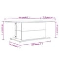 Miniatyrbillede 8 af 8: vidaXL sofabord 102x55,5x40 cm spånplade hvid -  Sofaborde