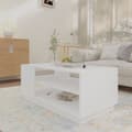 Miniatyrbillede 4 af 8: vidaXL sofabord 102x55x43 cm spånplade hvid -  Sofaborde