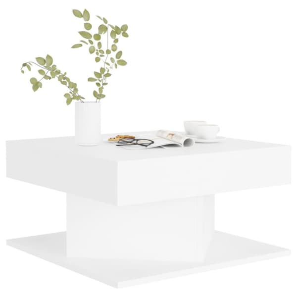 vidaXL sofabord 57x57x30 cm spånplade hvid -  Sofaborde