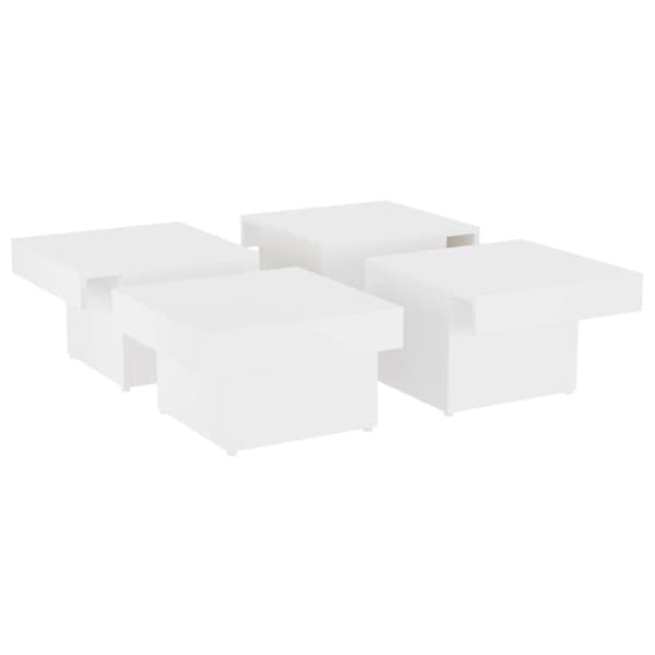 vidaXL Soffbord vit 90x90x28 cm konstruerat trä - Soffbord