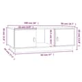 Miniatyrbillede 11 af 11: vidaXL sofabord 100x50x35 cm massivt fyrretræ hvid -  Sofaborde