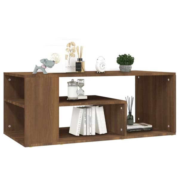 vidaXL sofabord 100x50x40 cm konstrueret træ brun egetræsfarve - Sofaborde
