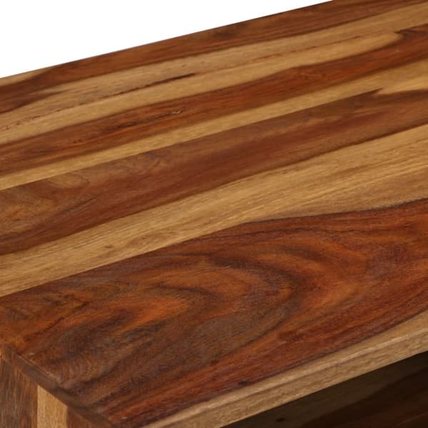 vidaXL Soffbord massivt sheshamträ med honungsfinish 110x50x37 cm - Soffbord