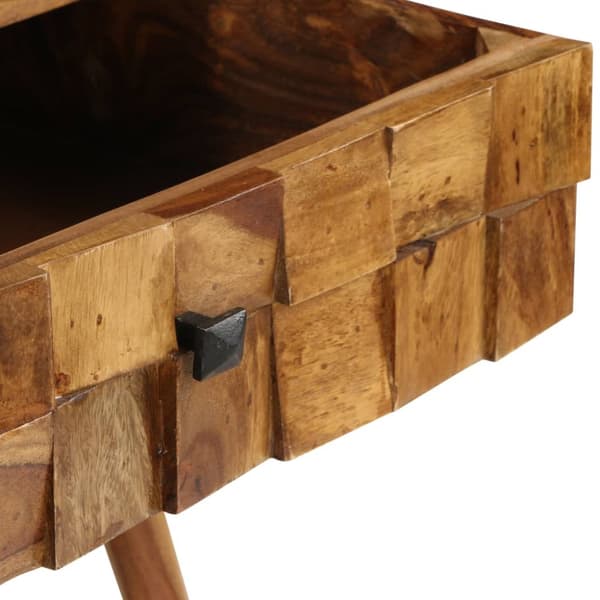 vidaXL Soffbord massivt sheshamträ med honungsfinish 110x50x37 cm - Soffbord