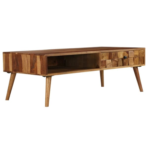 vidaXL Soffbord massivt sheshamträ med honungsfinish 110x50x37 cm -  Soffbord