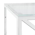 Miniatyrbillede 6 af 7: vidaXL sofabord 110x45x45 cm rustfrit stål og glas -  Sofaborde