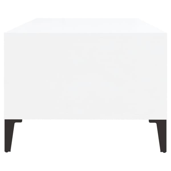 vidaXL Sohvapöytä korkeakiilto valkoinen 90x50x36,5 cm tekninen puu - Kahvipöydät