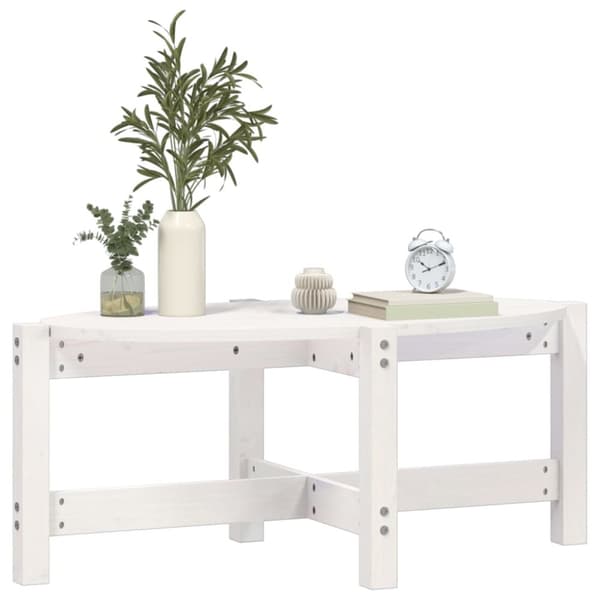 vidaXL Soffbord vit 87x48x35 cm massiv furu -  Soffbord
