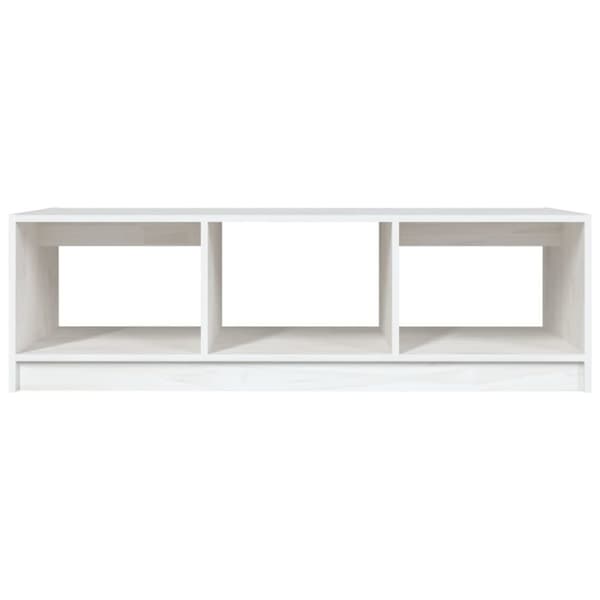 vidaXL Sohvapöytä valkoinen 110x50x34 cm täysi mänty -  Kahvipöydät