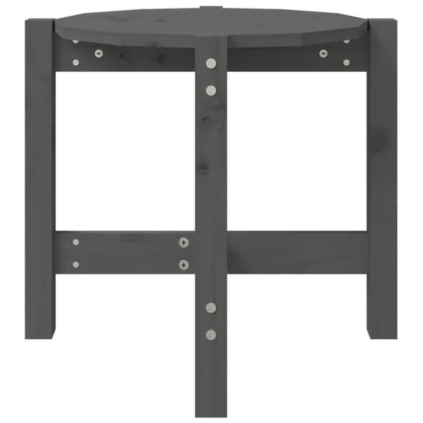 vidaXL Sohvapöytä harmaa Ø 52,5x45 cm täysi mänty -  Kahvipöydät