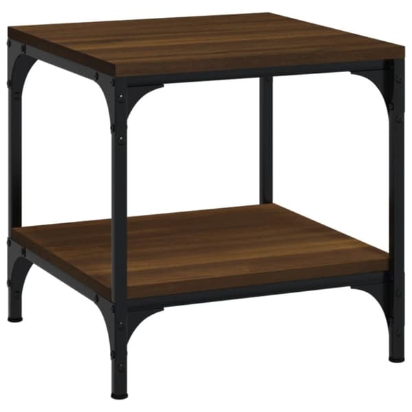 vidaXL sideborde 2 stk. 40x40x40 cm konstrueret træ brun egetræsfarve - Sofaborde