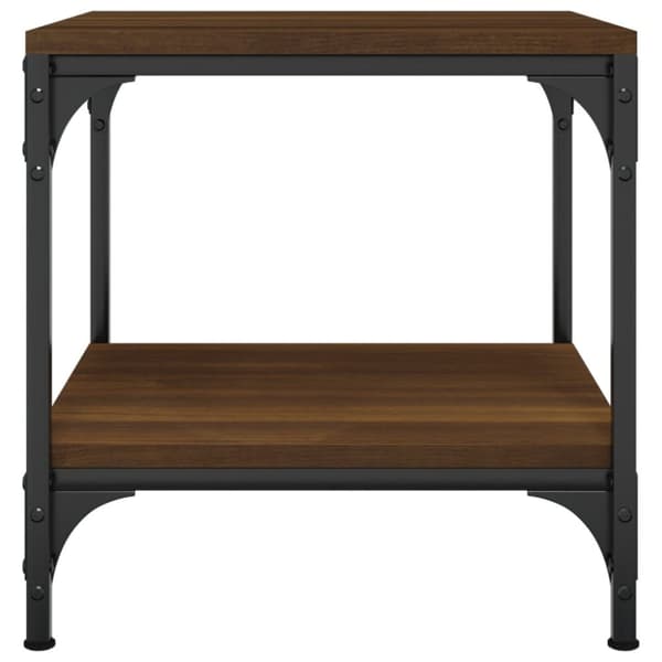 vidaXL sideborde 2 stk. 40x40x40 cm konstrueret træ brun egetræsfarve - Sofaborde