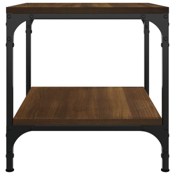 vidaXL sideborde 2 stk. 40x40x40 cm konstrueret træ brun egetræsfarve - Sofaborde