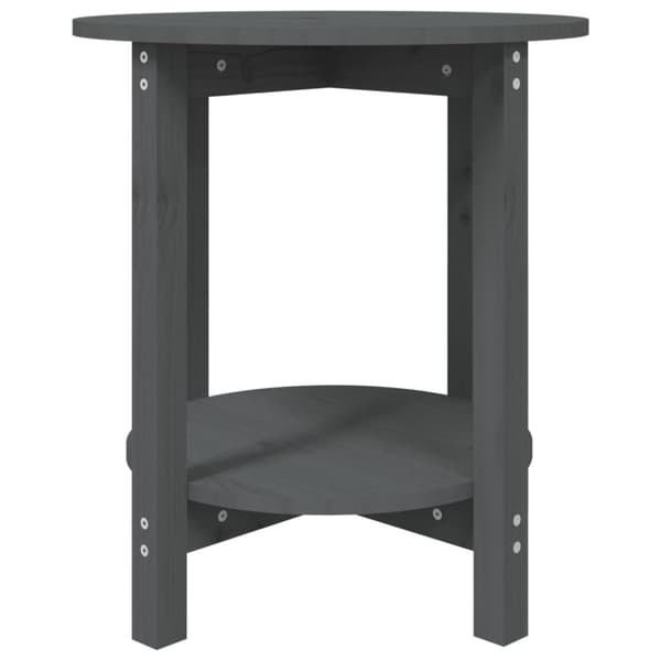 vidaXL sofabord Ø 55x60 cm massivt fyrretræ grå -  Sofaborde