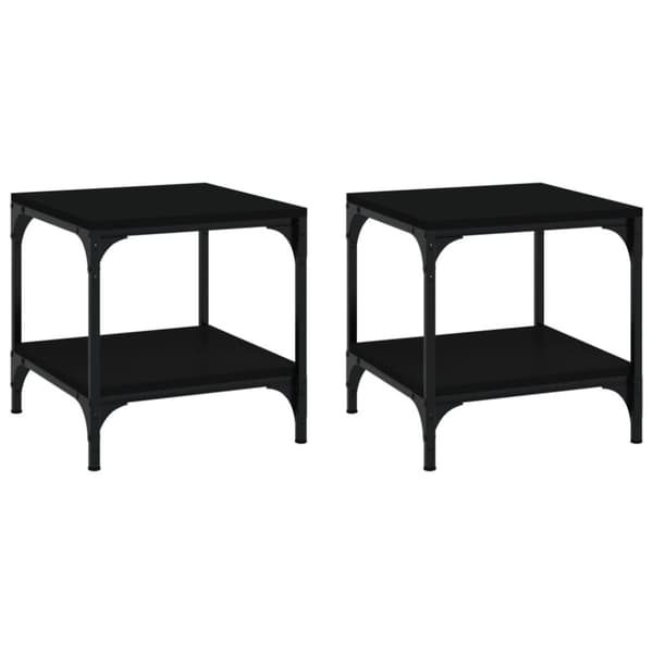 vidaXL sideborde 2 stk. 40x40x40 cm konstrueret træ sort - Sofaborde